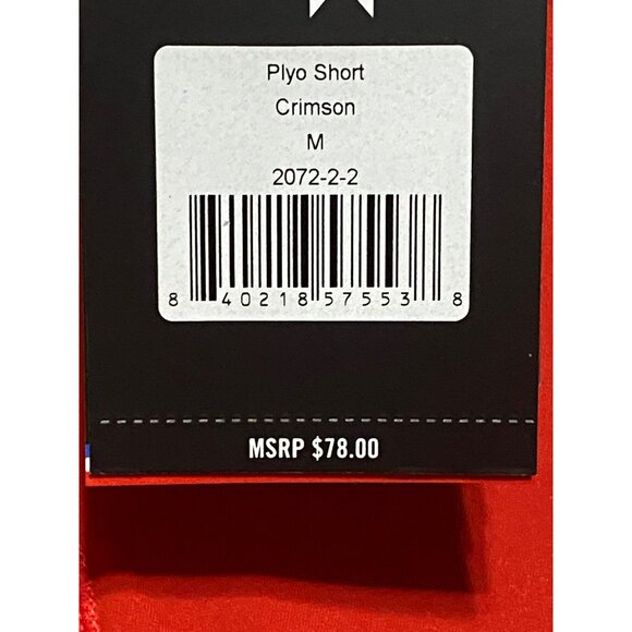 Fourlaps Plyo Short Crimson M Red‎ NWT $78 workout Rare Athletic Sportswear - Picture 3 of 6